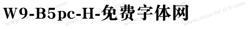W9-B5pc-H字体转换