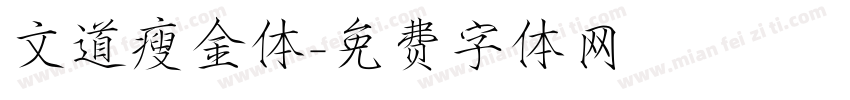 文道瘦金体字体转换