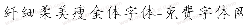 纤细柔美瘦金体字体字体转换