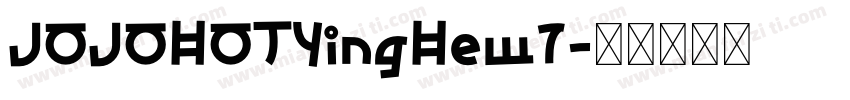 JOJOHOTYingHew7字体转换