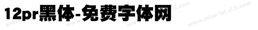 12pr黑体字体转换