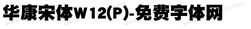 华康宋体W12(P)字体转换