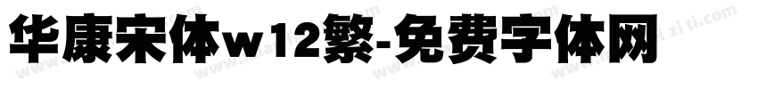 华康宋体w12繁字体转换