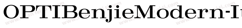 OPTIBenjieModern-Ita字体转换