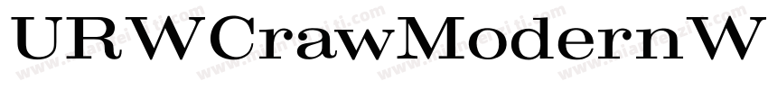 URWCrawModernW01字体转换