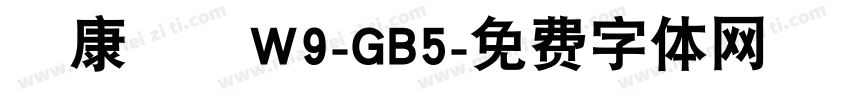 華康圓體W9-GB5字体转换