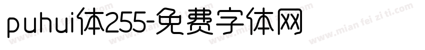 puhui体255字体转换