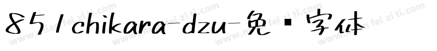 851chikara-dzu字体转换