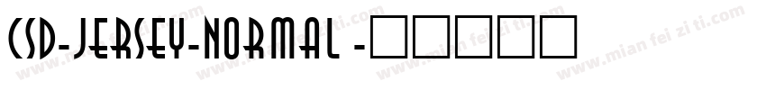 CSD-JERSEY-Normal字体转换