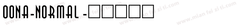 Oona-Normal字体转换