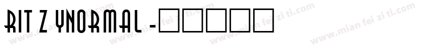 RitzyNormal字体转换