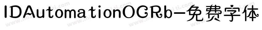 IDAutomationOCRb字体转换