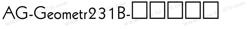 AG-Geometr231B字体转换