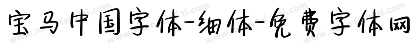 宝马中国字体-细体字体转换