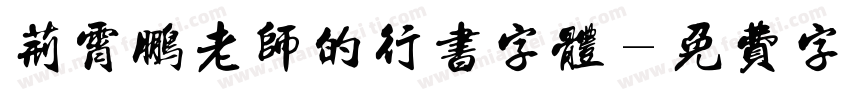 荆霄鹏老师的行书字体字体转换