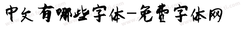 中文有哪些字体字体转换