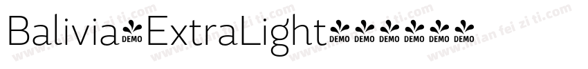 Balivia-ExtraLight字体转换