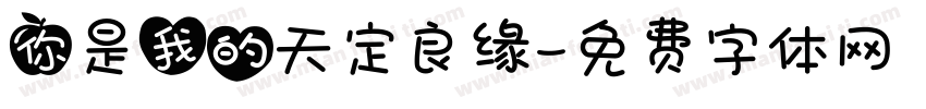 你是我的天定良缘字体转换