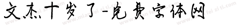 文杰十岁了字体转换