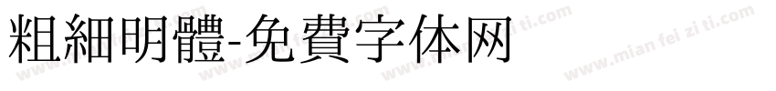 粗細明體字体转换