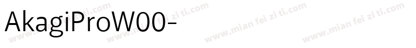 AkagiProW00字体转换