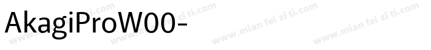 AkagiProW00字体转换