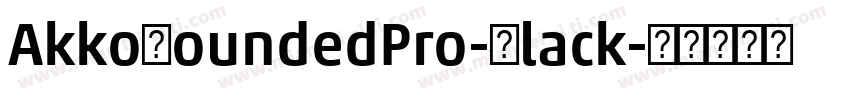 AkkoRoundedPro-Black字体转换