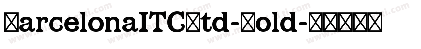 BarcelonaITCStd-Bold字体转换