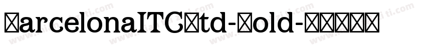 BarcelonaITCStd-Bold字体转换