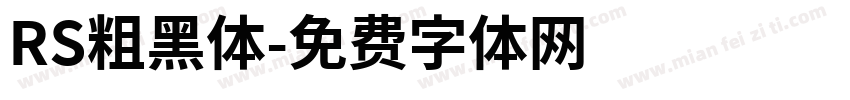 RS粗黑体字体转换