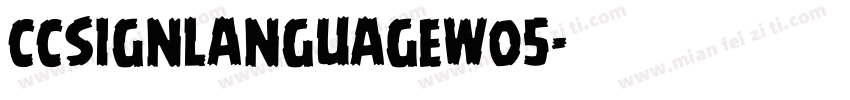 CCSignLanguageW05字体转换