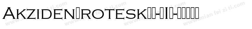 AkzidenGroteskBQ-LIG字体转换