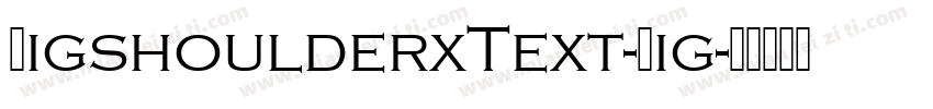 BigshoulderxText-Lig字体转换
