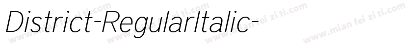 District-RegularItalic字体转换