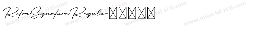 RetroSignatureRegula字体转换