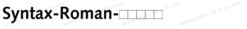 Syntax-Roman字体转换