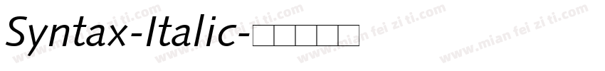 Syntax-Italic字体转换