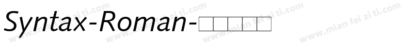Syntax-Roman字体转换