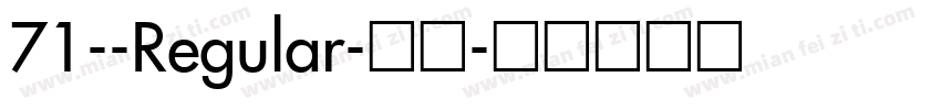 71--Regular-常规字体转换