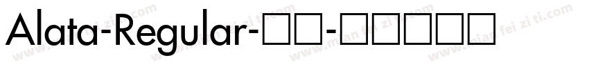 Alata-Regular-常规字体转换