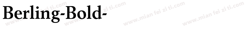 Berling-Bold字体转换