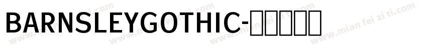 BarnsleyGothic字体转换