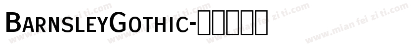 BarnsleyGothic字体转换