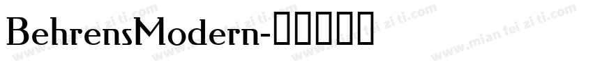 BehrensModern字体转换