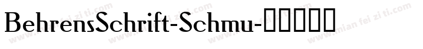 BehrensSchrift-Schmu字体转换