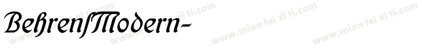 BehrensModern字体转换