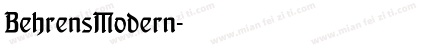 BehrensModern字体转换