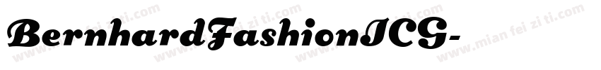 BernhardFashionICG字体转换