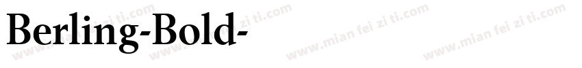 Berling-Bold字体转换