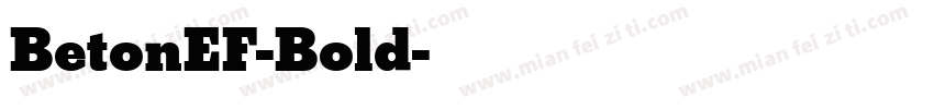 BetonEF-Bold字体转换